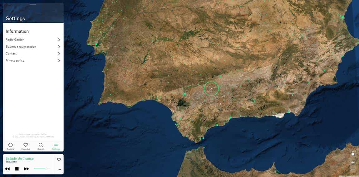 mapa de radios del mundo online